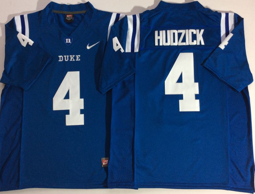 NCAA Men Duke Blue Devils Blue #4 HUDZICK